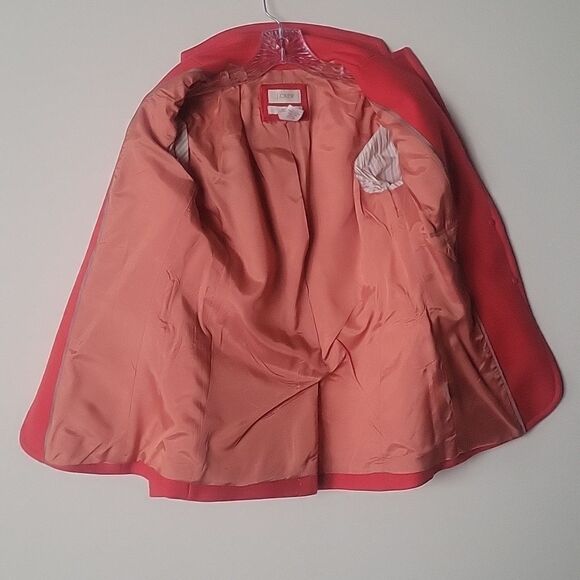 J Crew 2 Red Coral Wool Hack ing Riding Equestrian Jacket Blazer Old Money Prep - Picture 7 of 16
